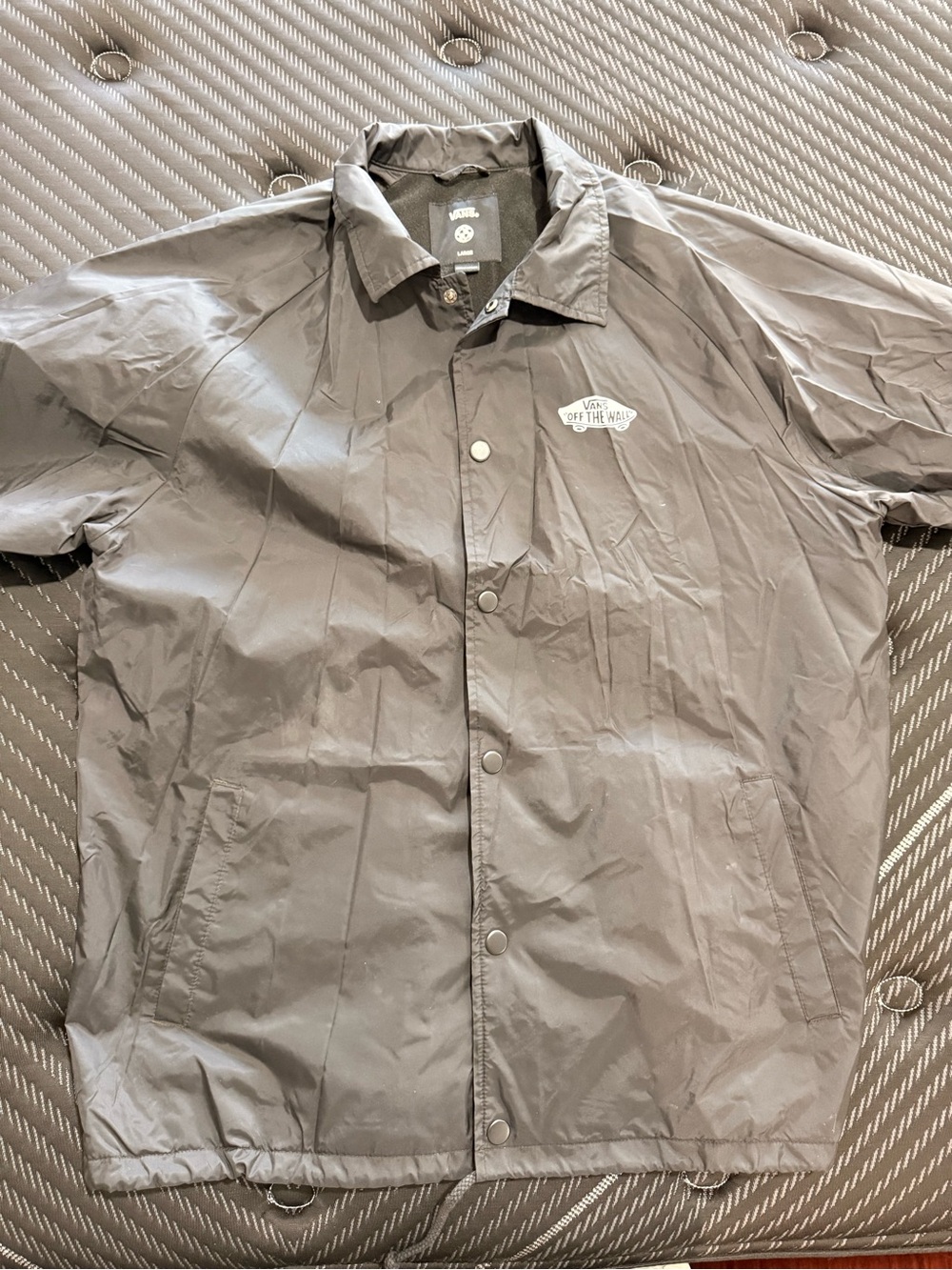 Vans Men's Gray Coach Windbreaker Jacket